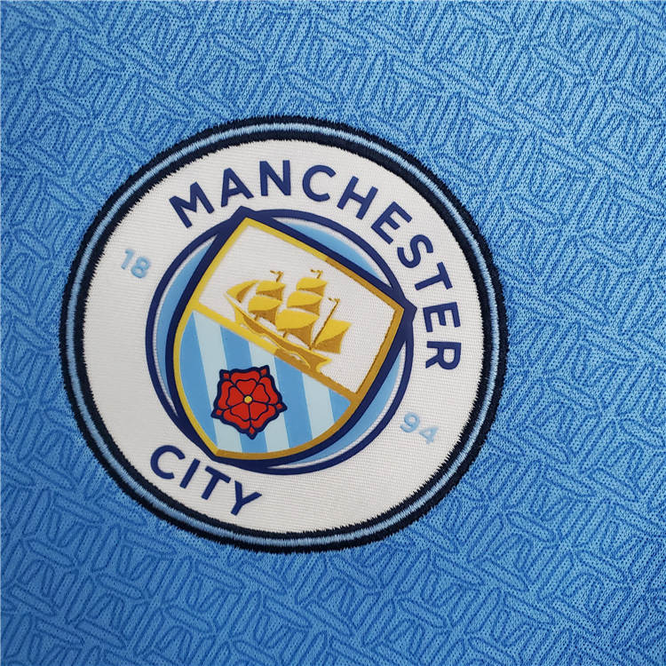 Manchester City 21-22 Home Blue Soccer Jersey Football Shirt - Click Image to Close